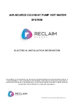 Preview for 1 page of Reclaim EHPE-4540P Installation Manual