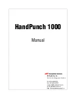 Recognition Systems HandPunch 1000 Manual preview