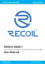 Recoil DI550.4 User Manual preview