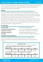 Preview for 2 page of Recoil VC-R100 User Manual