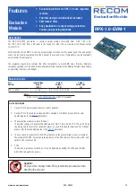 Recom RPX-1.0-EVM-1 Quick Start Manual предпросмотр