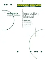 Record Power BS250 Instruction Manual preview