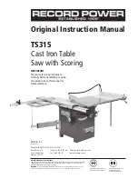 Record Power TS315 Original Instruction Manual preview