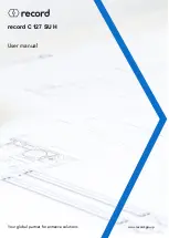 Preview for 1 page of Record C 127 SU H User Manual