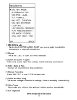 Preview for 8 page of RECORDER GEAR SR100 Operate Instruction