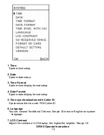 Preview for 10 page of RECORDER GEAR SR100 Operate Instruction