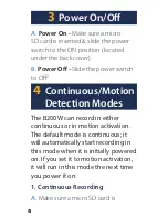 Preview for 8 page of RecorderGear B200W User Manual