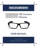 RecorderGear CG1000 User Manual preview