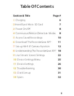 Preview for 5 page of RecorderGear SC550W User Manual