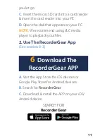Preview for 11 page of RecorderGear SC550W User Manual