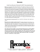 Preview for 16 page of Recordex RX-100SA Quick Start Manual