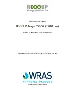 RECOUP Tray+ DSS-S2 Installation Instructions Manual preview