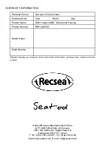 Preview for 12 page of Recsea RDH-SA6000 User Manual