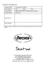 Preview for 4 page of Recsea WHC-S120 Manual