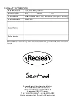 Preview for 4 page of Recsea WHS-RX1 Manual