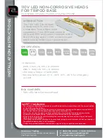 Preview for 1 page of Red Arrow Trading 110V LED NON-CORROSIVE HEADS Installation Instructions