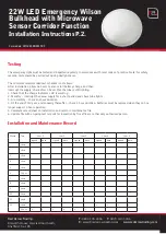 Preview for 2 page of Red Arrow Trading WIL22LEDEMSCF Installation Instructions