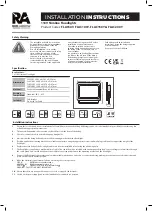 Red Arrow FLAC50Y Installation Instructions предпросмотр