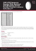 Preview for 5 page of Red Arrow POL14LEDEMSCF Quick Start Manual