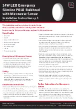 Preview for 1 page of Red Arrow Slimline POLO POL14LEDEMS Installation Instructions Manual