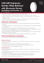 Preview for 2 page of Red Arrow Slimline POLO POL14LEDEMS Installation Instructions Manual