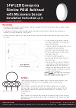 Preview for 4 page of Red Arrow Slimline POLO POL14LEDEMS Installation Instructions Manual