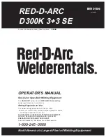 Red-D-Arc Welderentals D300K 3+3 SE Operator'S Manual preview