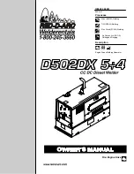 Preview for 1 page of Red-D-Arc Welderentals D502DX 5+4 Owner'S Manual