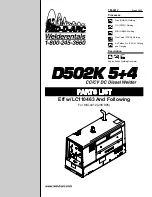 Preview for 69 page of Red-D-Arc D502K 5+4 Technical Manual