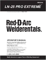 Red-D-Arc LN-25 PRO EXTREME Operator'S Manual preview