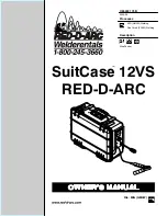 Red-D-Arc SuitCase 12VS Owner'S Manual preview