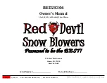 Предварительный просмотр 1 страницы RED DEVIL RED2S304 Owner'S Manual