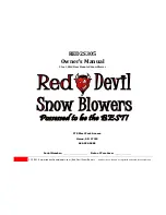 Preview for 1 page of RED DEVIL RED2S305 Owner'S Manual