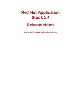 Red Hat APPLICATION STACK 1.4 RELEASE Release Note preview