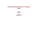 Red Hat APPLICATION STACK 2.1 RELEASE Release Note preview
