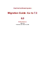 Preview for 1 page of Red Hat CERTIFICATE SYSTEM 6.0 - MIGRATION GUIDE Manual