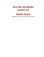 Preview for 1 page of Red Hat CERTIFICATE SYSTEM 8.0 - ADMINISTRATION Admin Manual