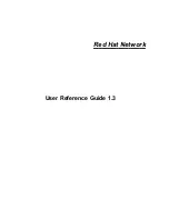 Предварительный просмотр 1 страницы Red Hat NETWORK - USER  1.3 User Reference Manual