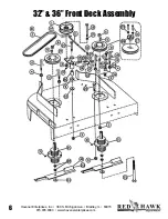 Предварительный просмотр 6 страницы Red Hawk 32" Commercial Belt-Drive Mower Parts & Owner'S Manual