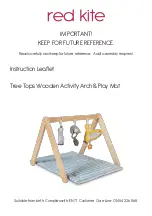 Preview for 1 page of Red Kite Tree Tops Wooden Activity Arch & Play Mat Instruction Leaflet