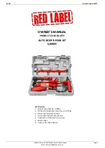 RED LABEL RL4TTP Owner'S Manual preview