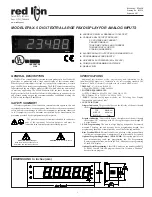 Preview for 1 page of red lion EPAX-5 Data Sheet / Manual