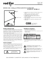 Preview for 1 page of red lion G3CN Manual