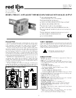 red lion ITMA DC Quick Start Manual preview