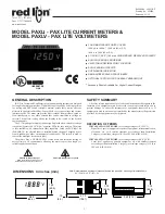 Preview for 1 page of red lion PAXLI Data Sheet / Manual