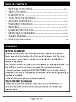 Preview for 3 page of Red Mountain Valley 2A-OC148 Assembly Instructions & User Manual