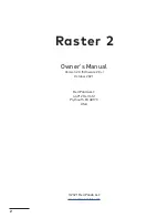 Предварительный просмотр 2 страницы Red Panda RASTER 2 Owner'S Manual