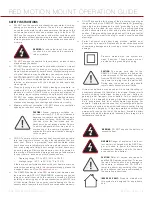 Preview for 5 page of RED Motion mount TI Canon Operation Manual