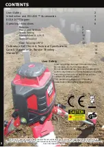 Preview for 2 page of RedBack Laser EGL624 Instruction Manual