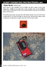 Preview for 10 page of RedBack Lasers 2L360 Instruction Manual